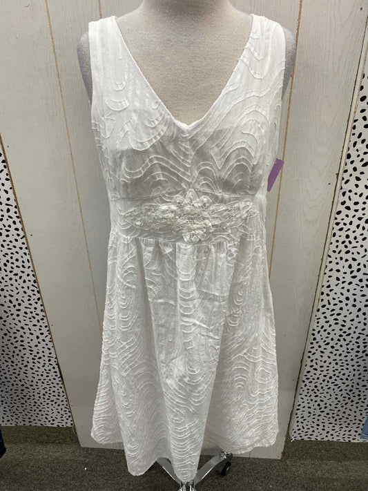 Percpetions White Womens Size 10 Dress