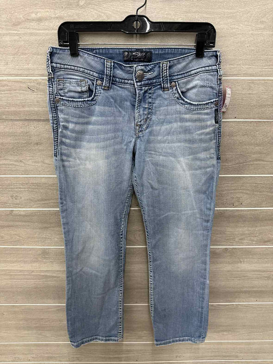 Silver Size 8 Blue Womens Jeans