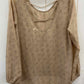 Charming Charlie Tan Womens Size L Shirt