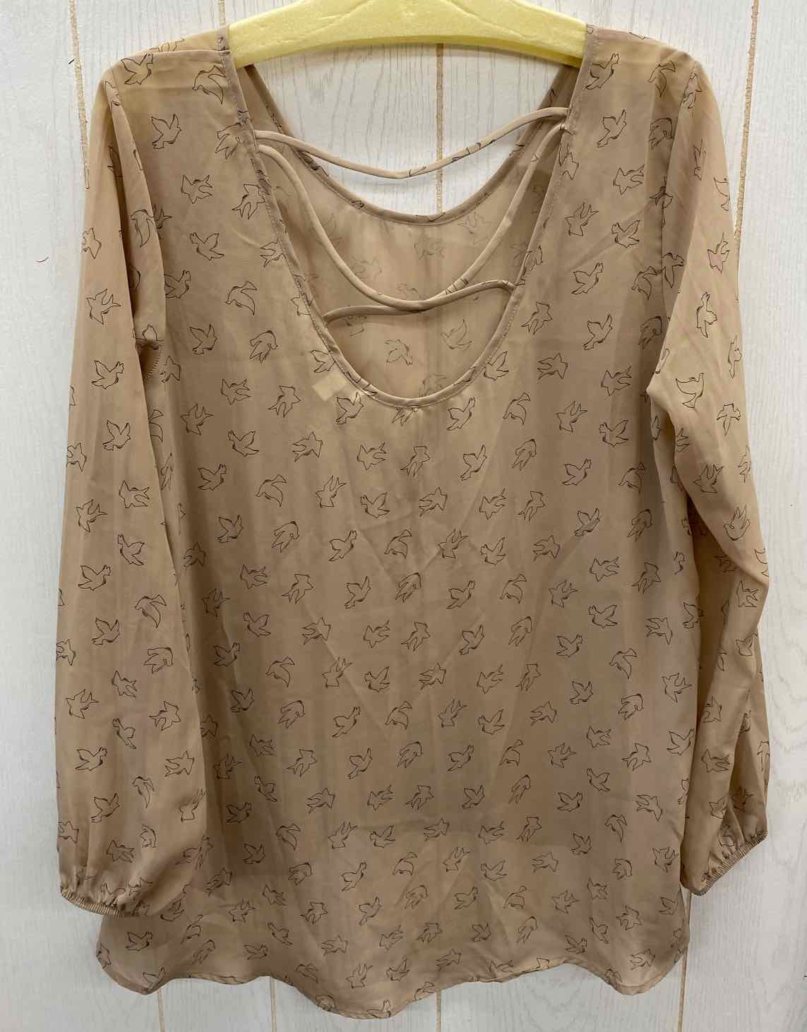 Charming Charlie Tan Womens Size L Shirt