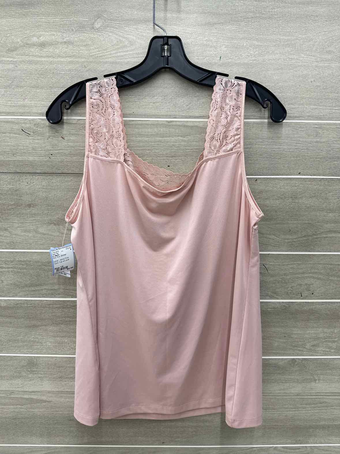 CJ Banks Size 1X Pink Plus Tank Top