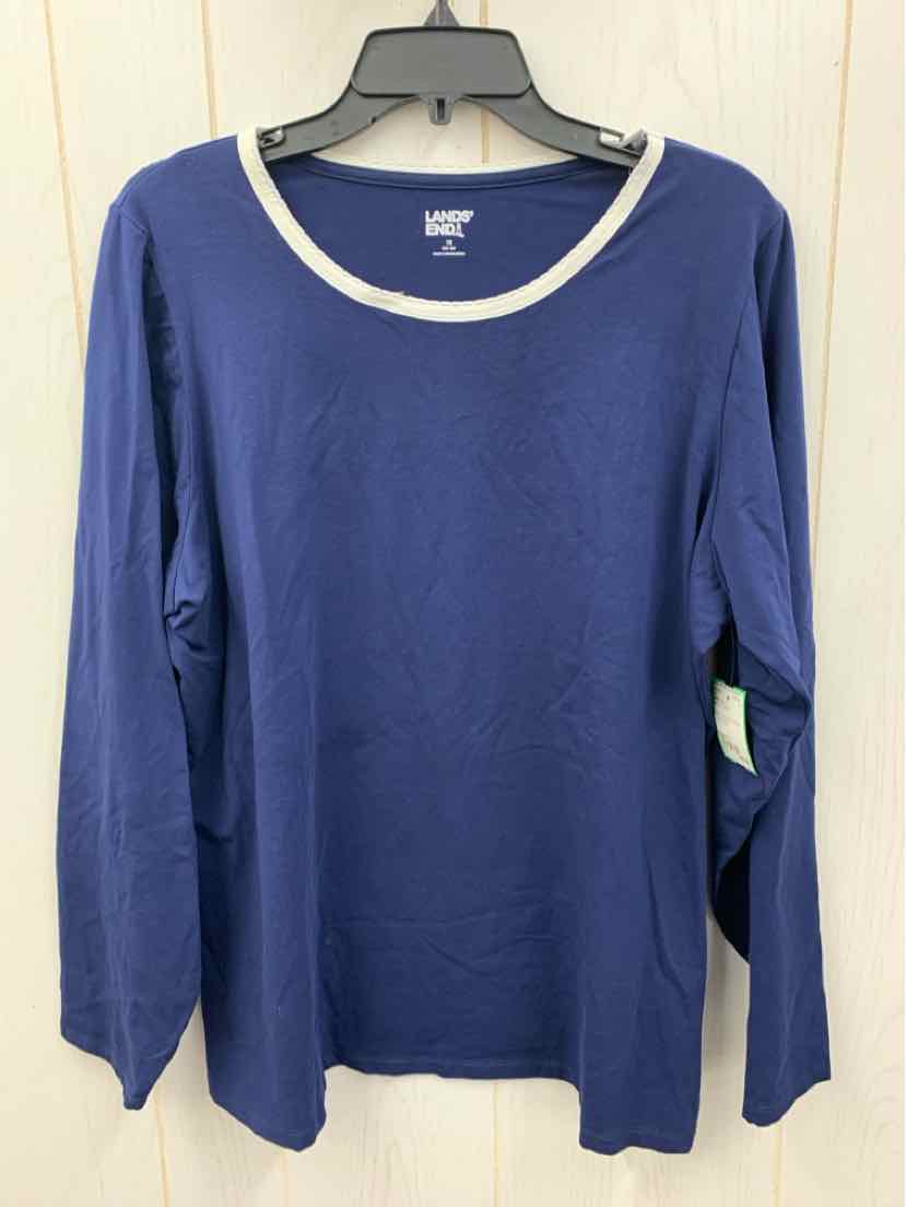 Lands End Blue Womens Size 1X Shirt