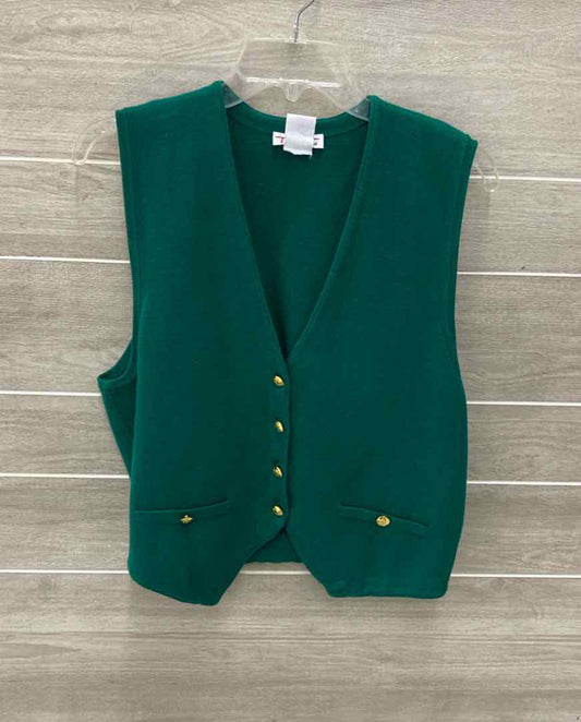 Talbots Green Womens Size M Vest