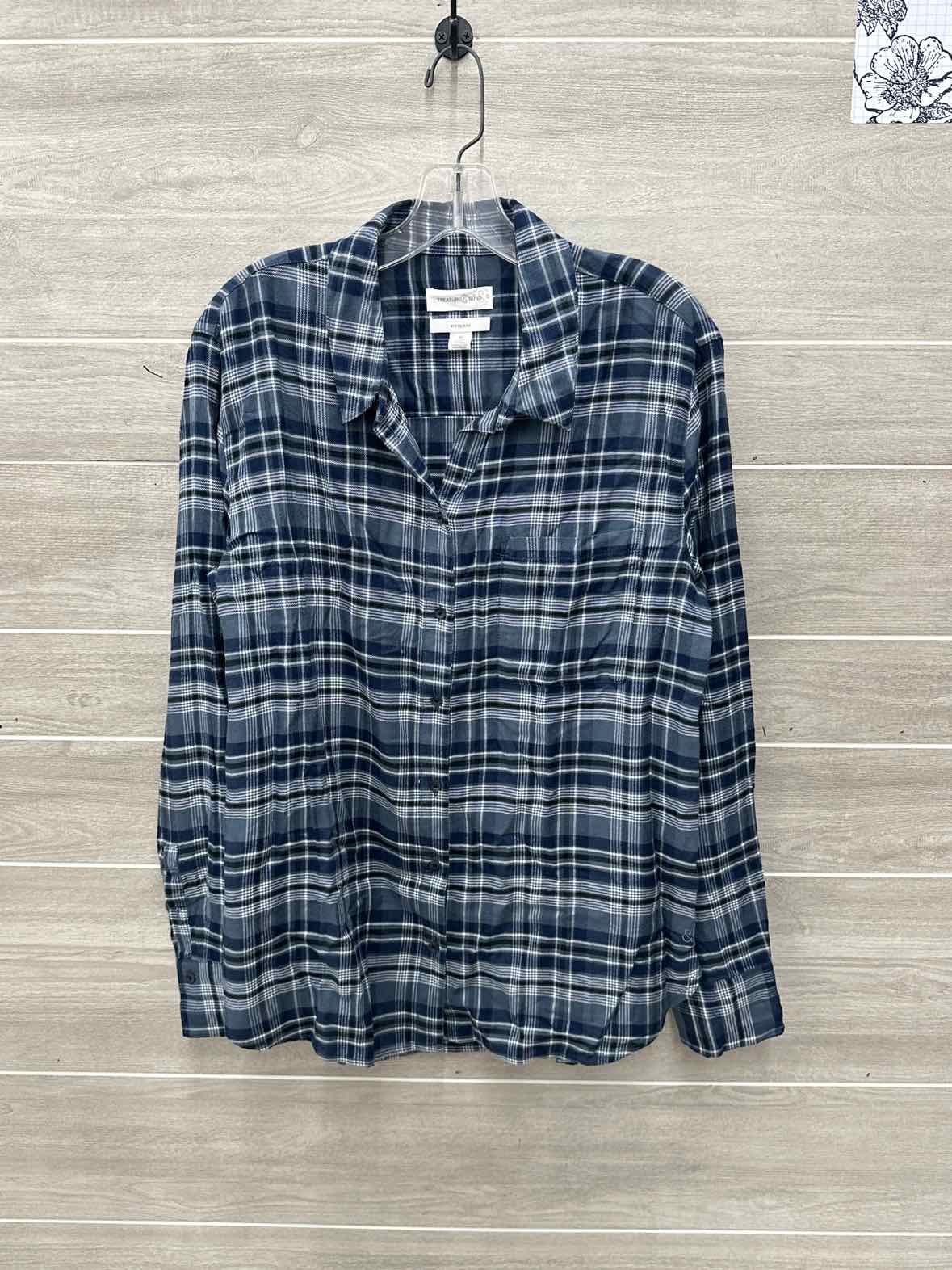Treasure & Bond Size M Blue Womens Shirt