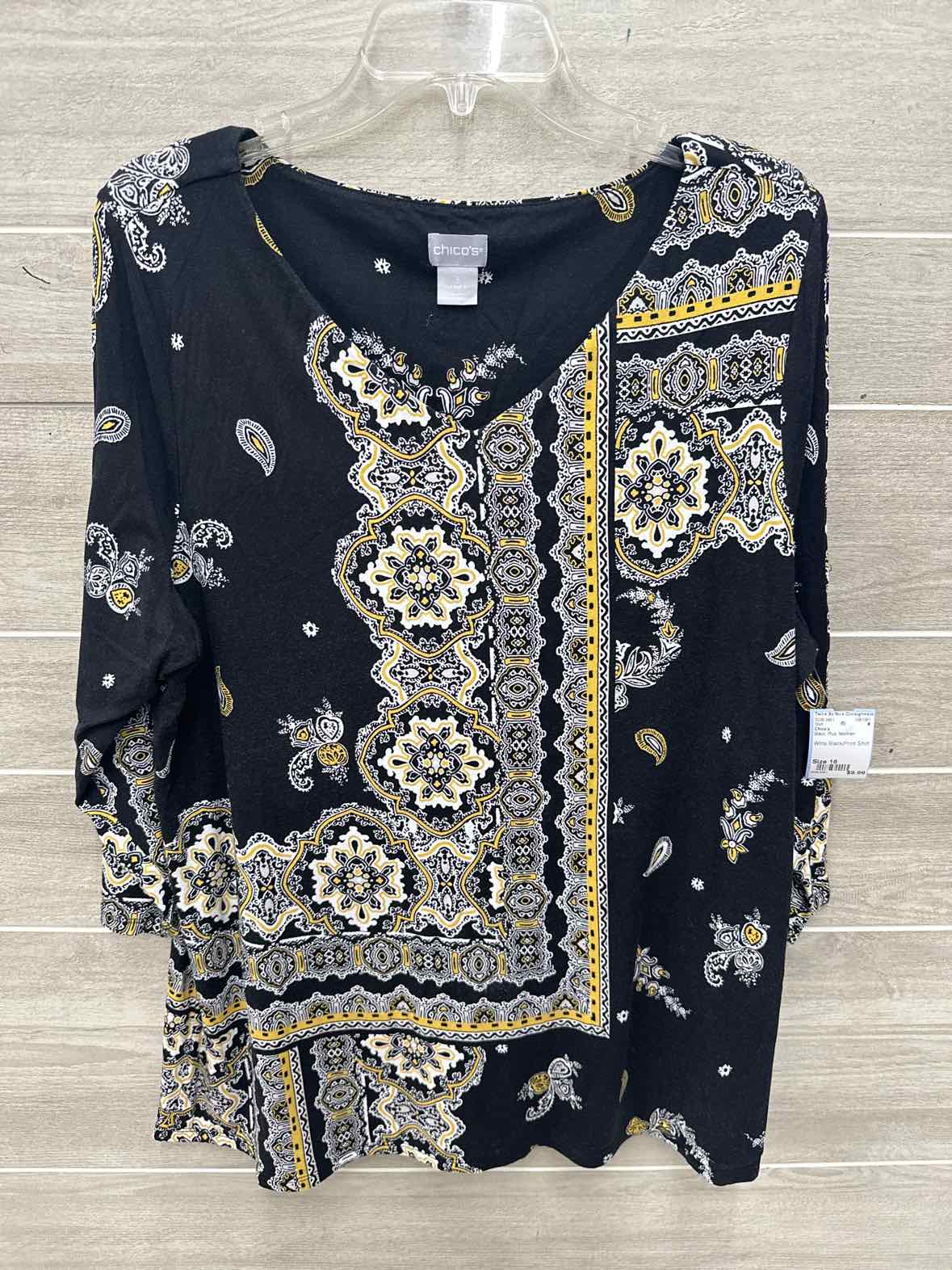 Chico's Size 16 Black Plus Shirt