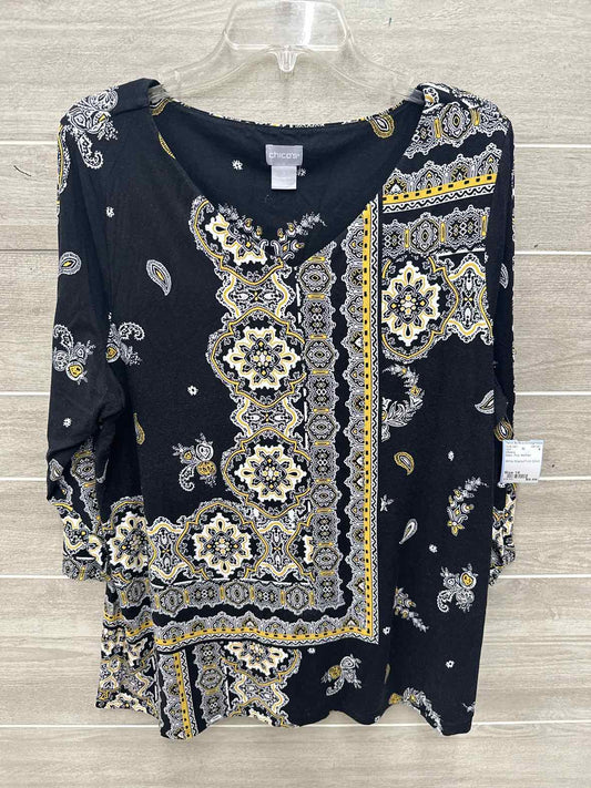 Chico's Size 16 Black Plus Shirt