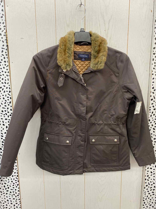 Lands End Brown Womens Size M/P Jacket (Outdoor)