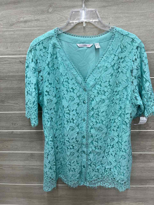 Isaac Mizrahi Size L/XL Green Womens Shirt