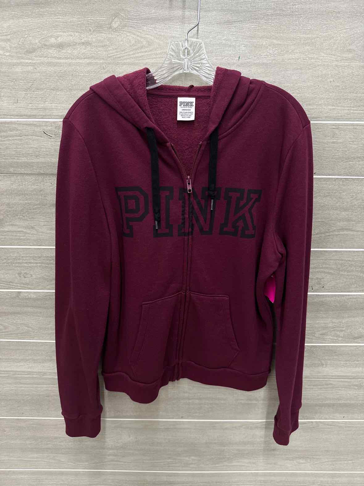 PINK Size L Burgundy Womens Sweatshirt