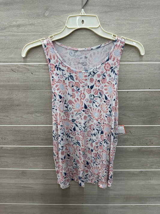 So Size S Pink Womens Tank Top