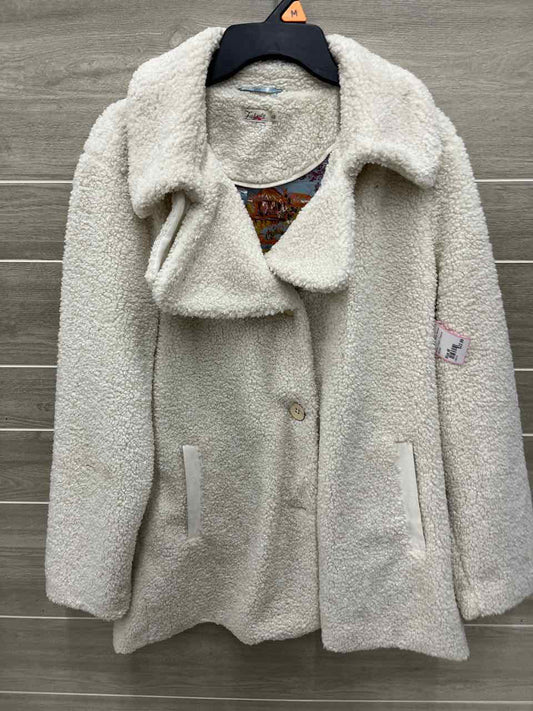 Faherty Size M Cream Womens Jacket (Outdoor)