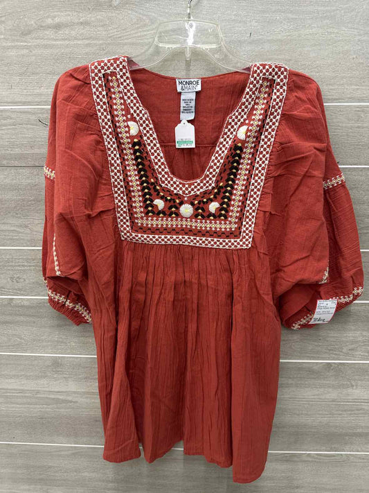 Monroe & Main Size M Orange Womens Shirt