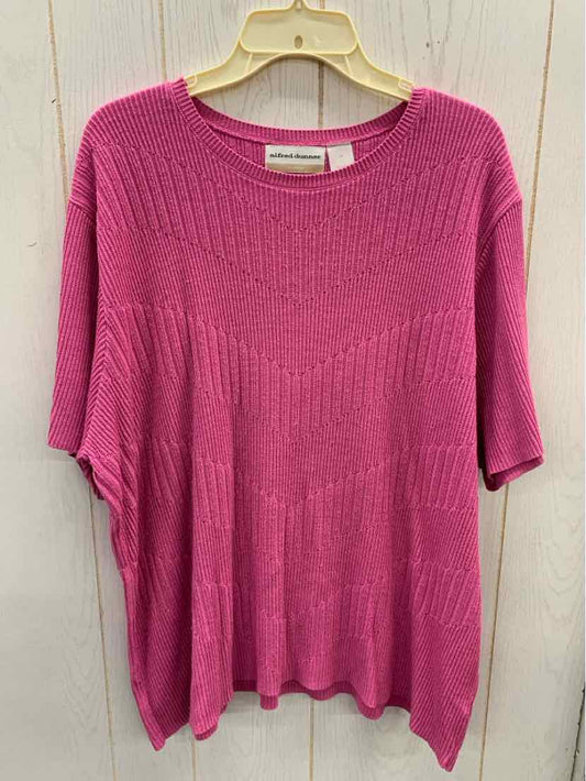 Alfred Dunner Pink Womens Size 2X Shirt