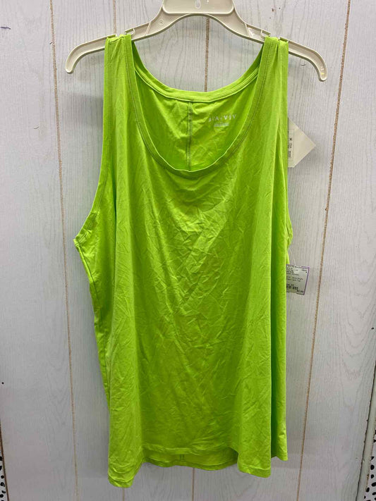 Ava & Viv Green Womens Size 2X Tank Top