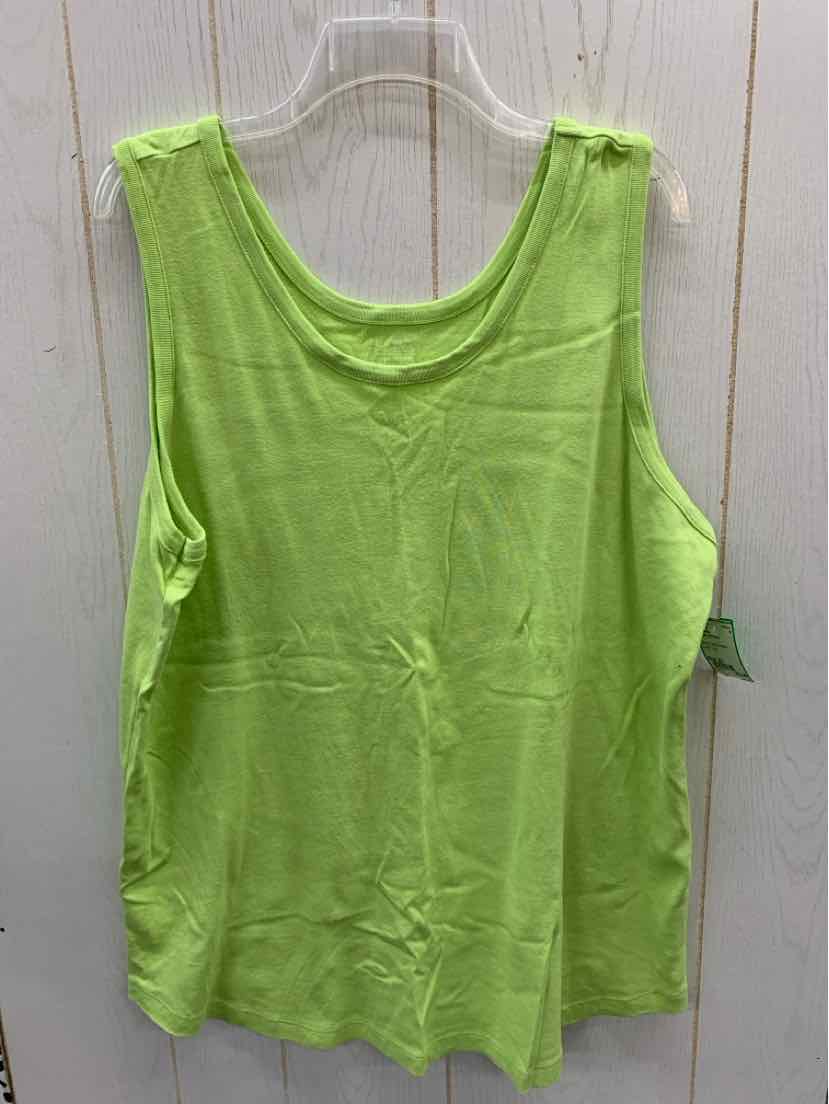 CJ Banks Green Womens Size 2X Tank Top