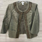 Chico's Olive Womens Women Size 8/10 Blazer