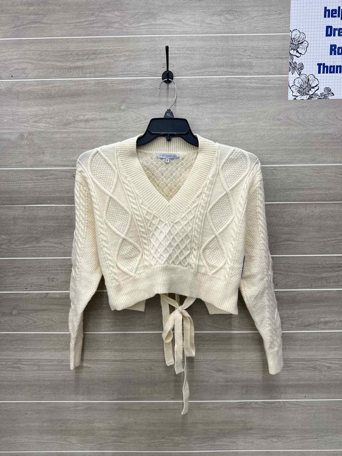 Miss Sparkling Size S Cream Womens Sweater