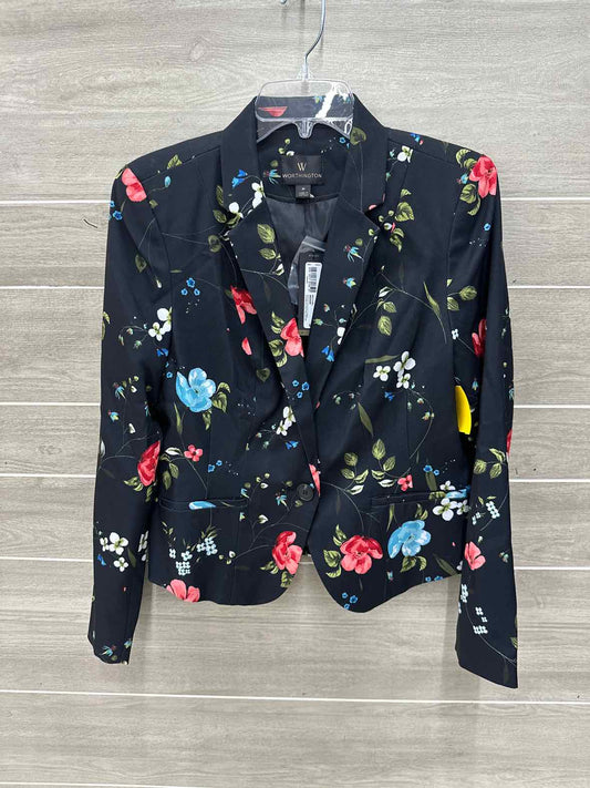 Worthington Black Womens Women Size 8/10 Blazer