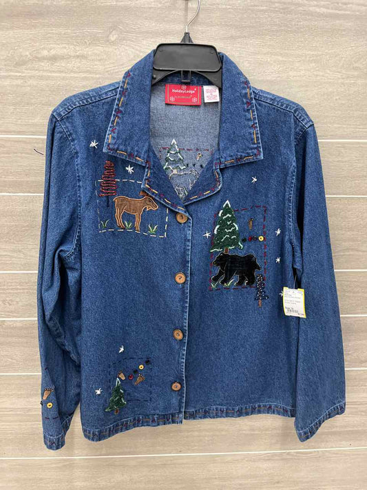 Northcrest Blue Womens Women Size 14 Blazer