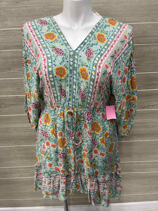 Umgee Size 10/12 Green Womens Dress