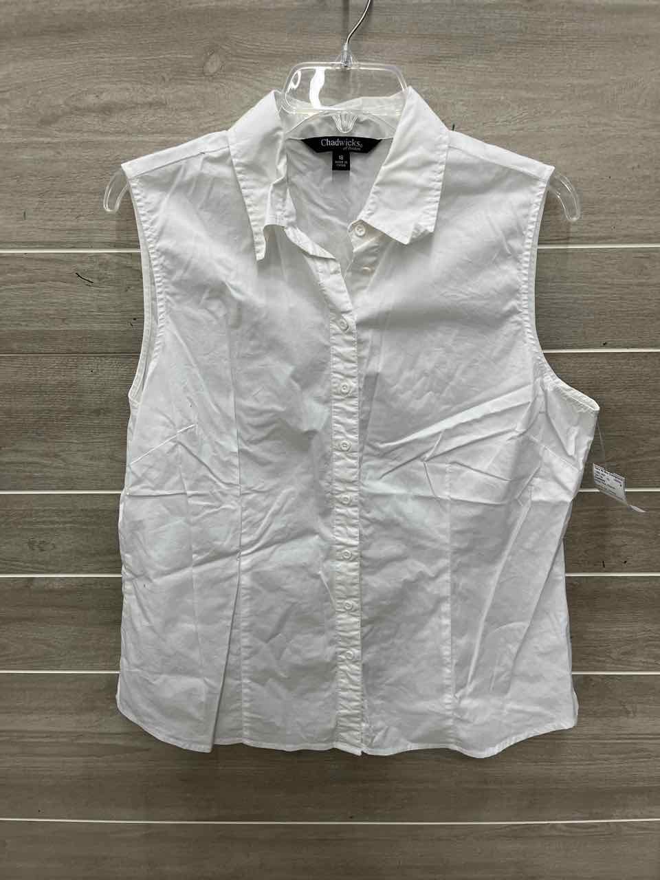 Chadwicks Size 18 White Plus Tank Top