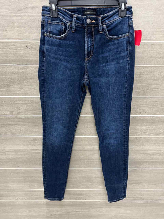 Silver Blue Womens Women Size 4 Jeans