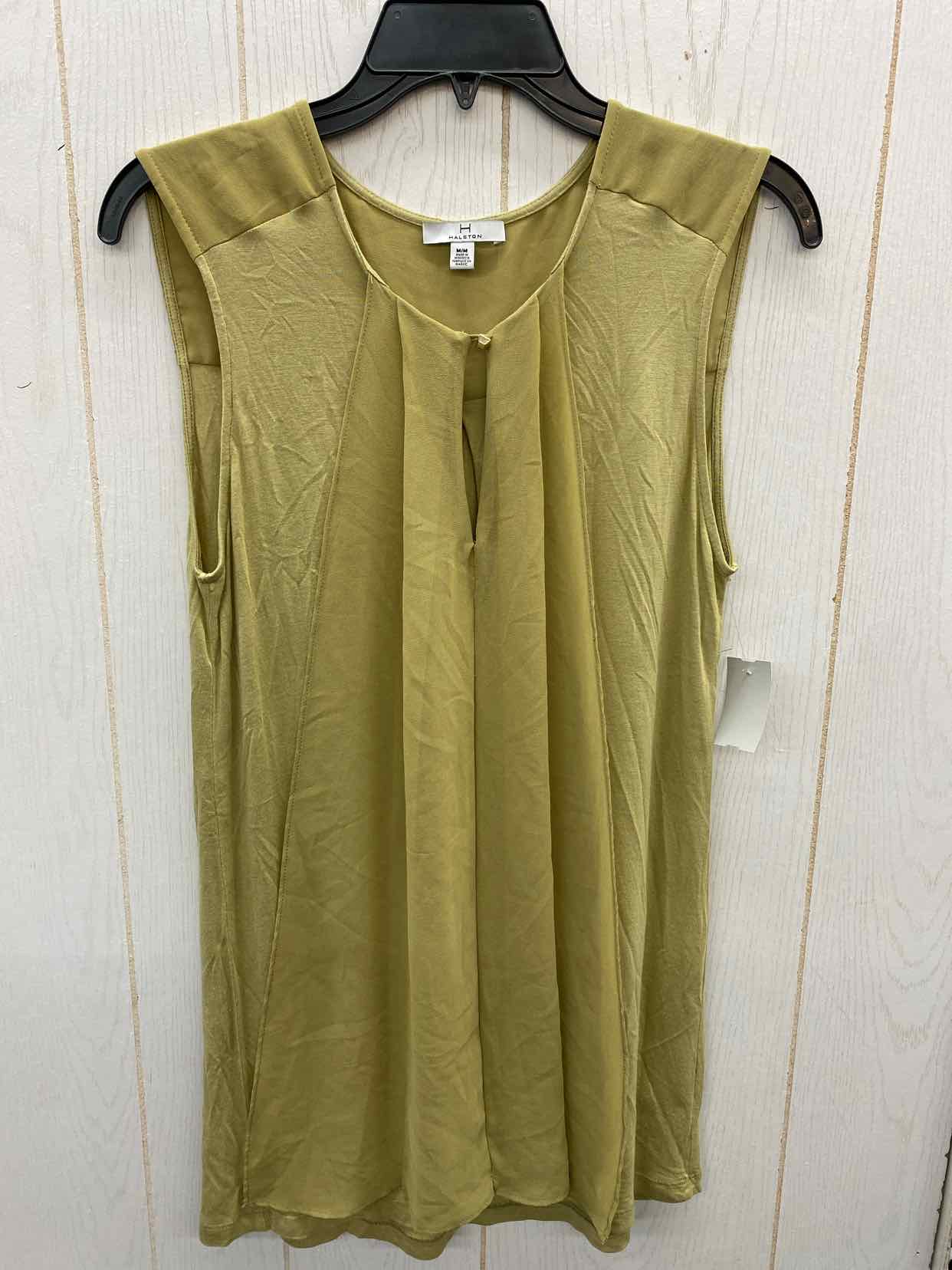 Halston Khaki Womens Size M Shirt