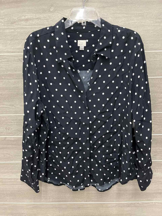 A New Day Size L Black Womens Shirt
