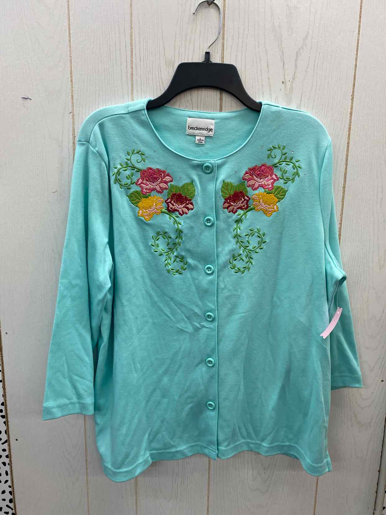 Breckenridge Blue Womens Size L Shirt