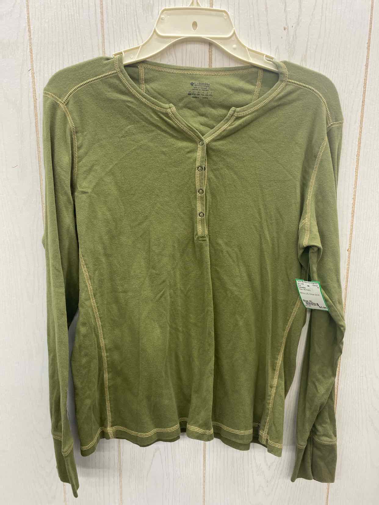 Columbia Olive Womens Size XL Shirt