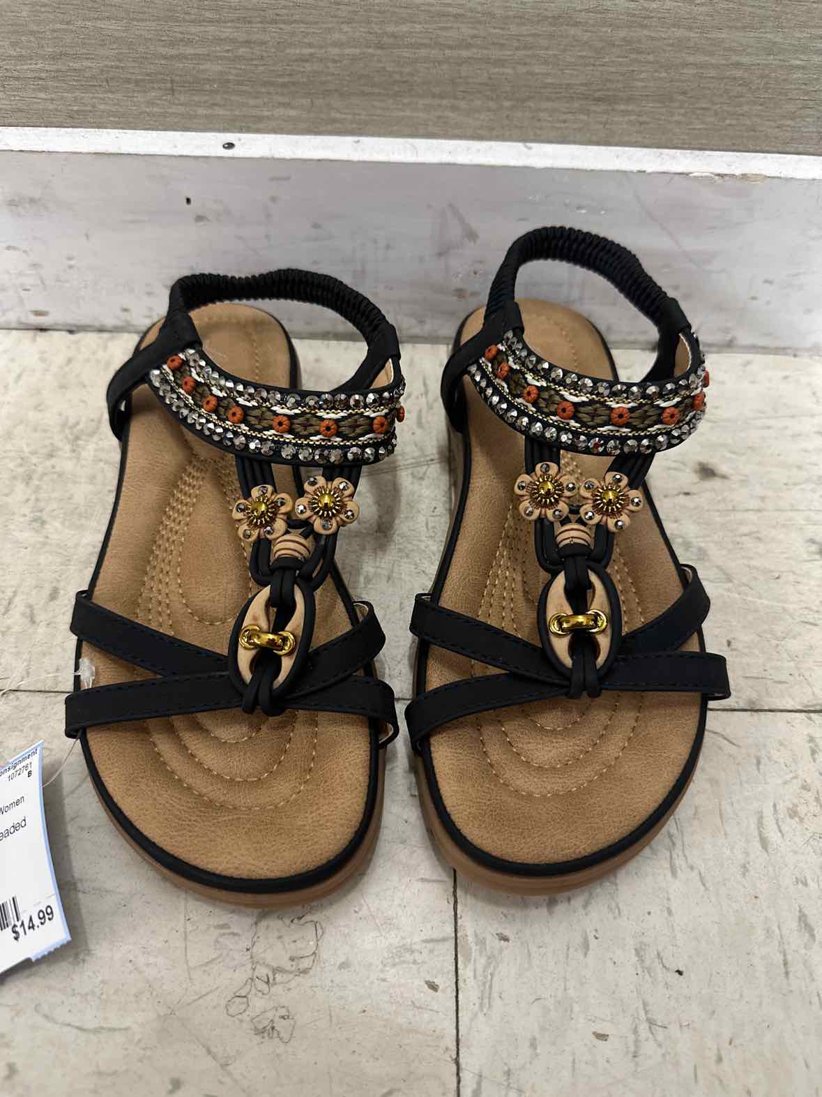 US Shoe Size 6.5 Black Womens Sandals