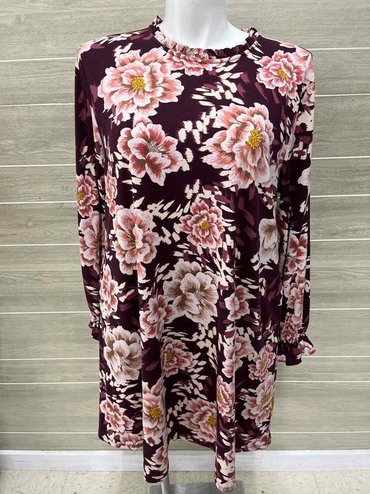Maurices Size XXL Burgundy Plus Dress
