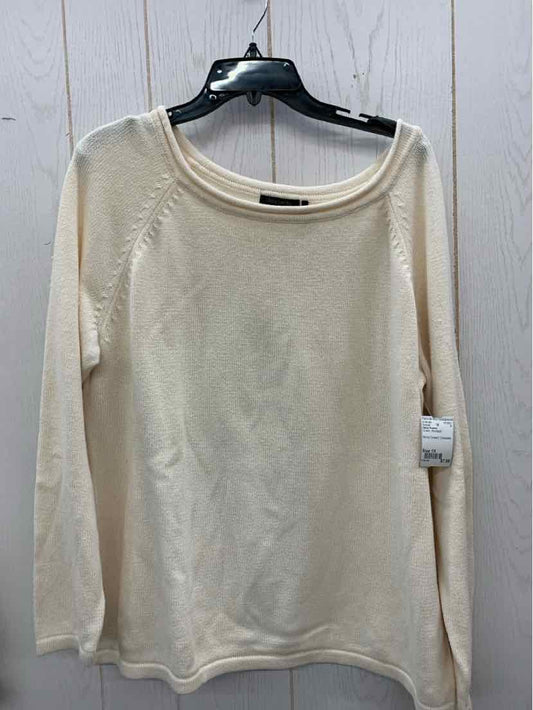 Daisy Fuentes Cream Womens Size 1X Sweater