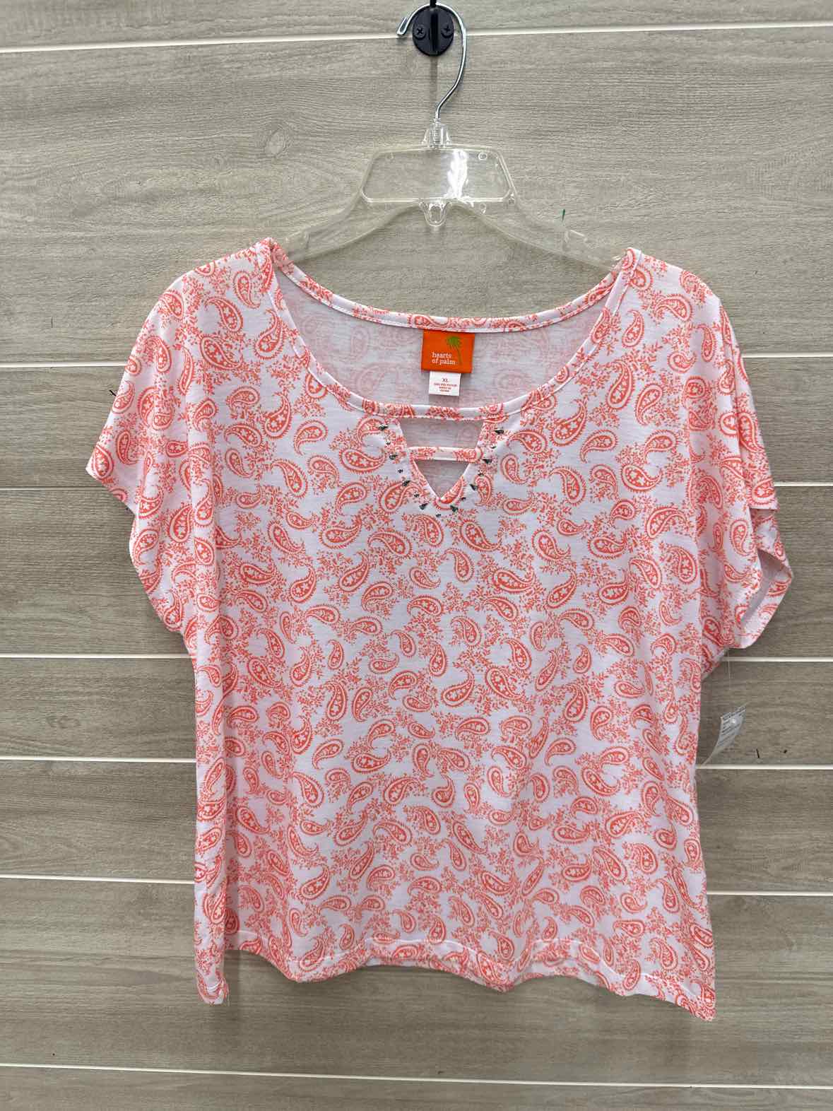 Hearts of Palm Size XL Coral Womens Shirt