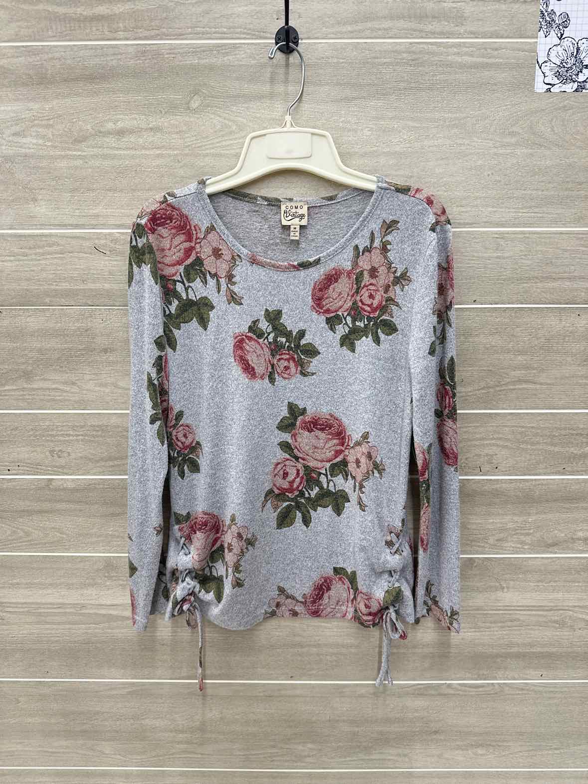 Como Vintage Size M Gray Womens Shirt