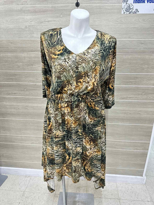 Monroe & Main Size 14/16 Brown Womens Dress