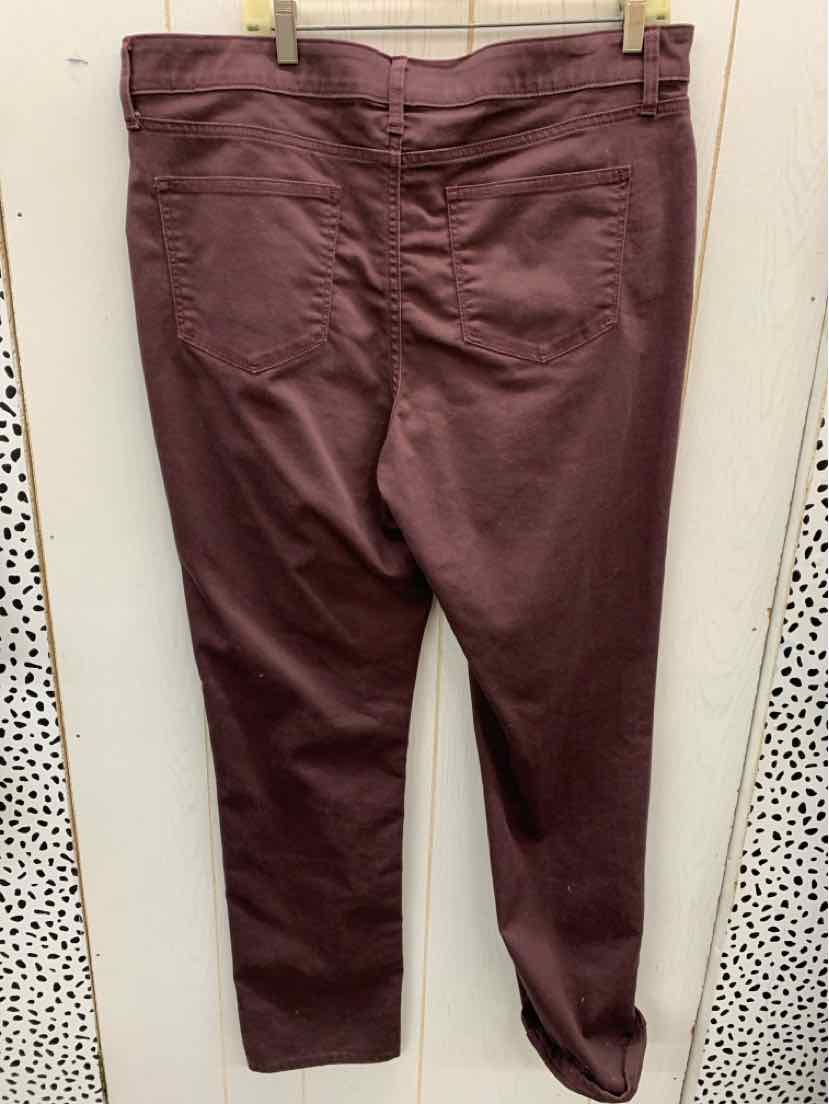 SJB Burgundy Womens Size 16 Tall Pants