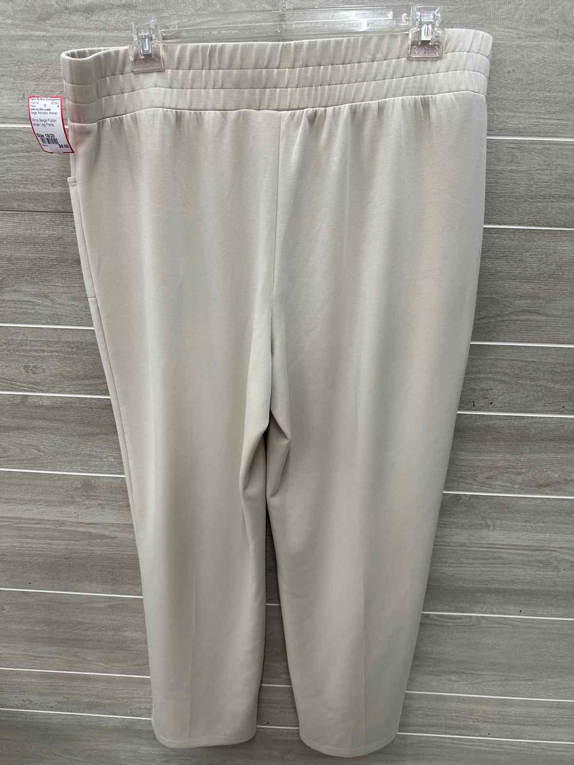 belle by Kim Gravel Size 18/20 Beige Womens Pants
