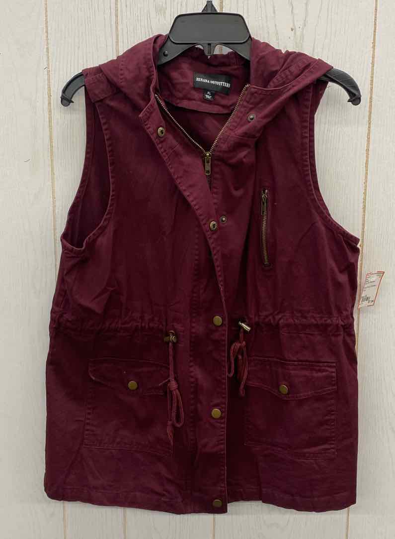 Zenana Burgundy Womens Size XL Vest