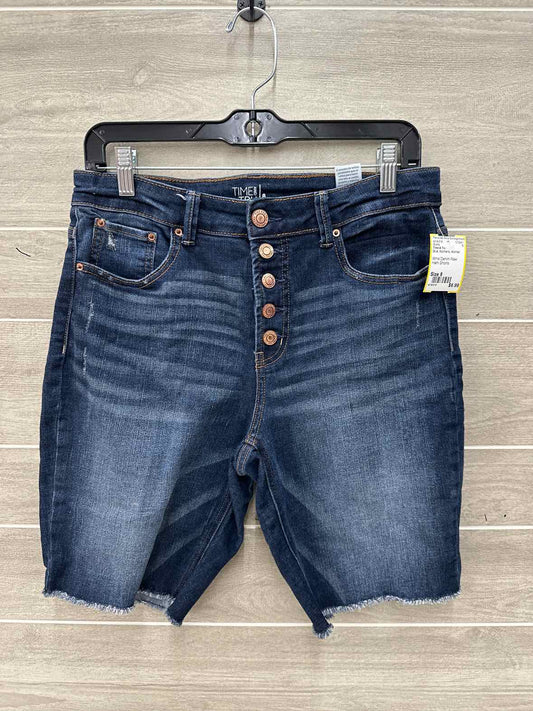 Time & Tru Blue Womens Women Size 8 Shorts