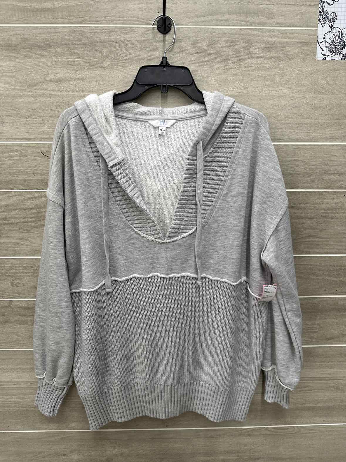 Time & Tru Size L Gray Womens Sweatshirt