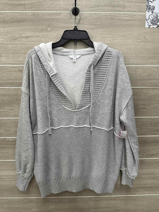 Time & Tru Size L Gray Womens Sweatshirt