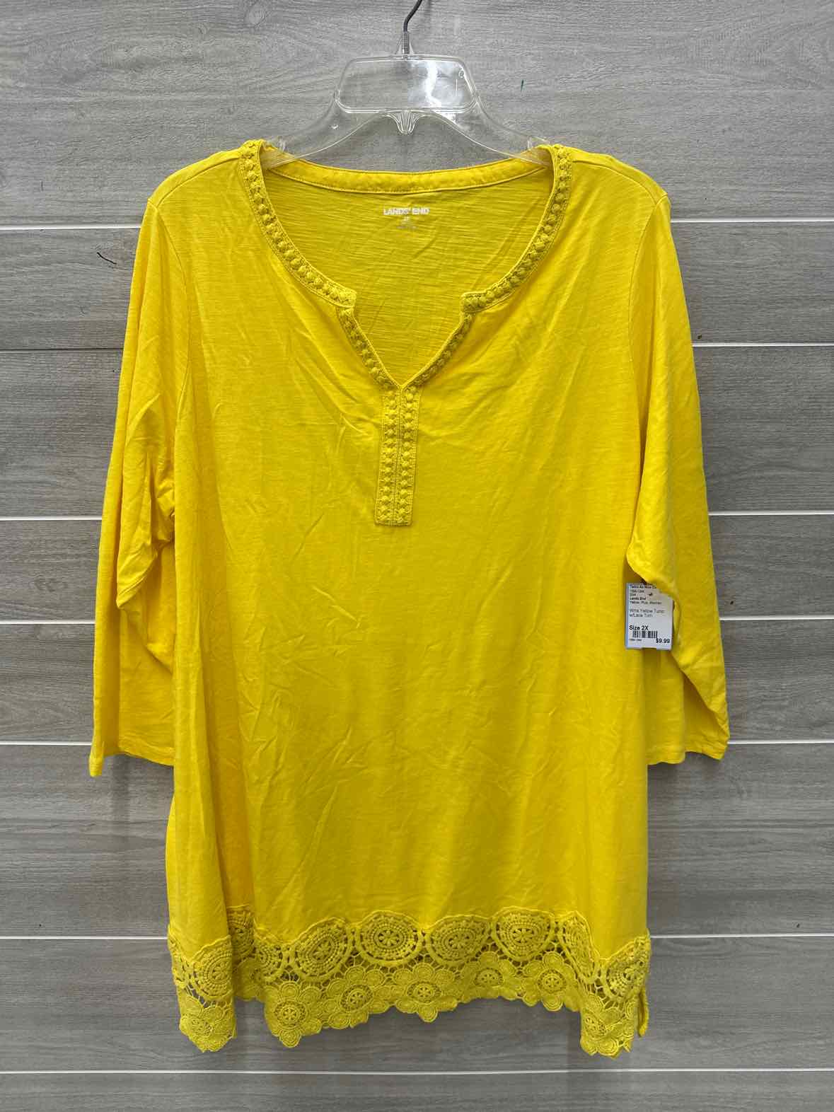 Lands End Size 2X Yellow Plus Shirt