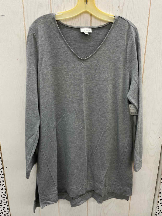 Pure Jill Gray Womens Size L Shirt