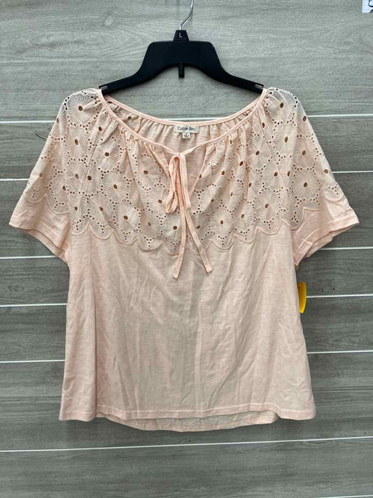 Cotton Bleu Peach Womens Size M Shirt