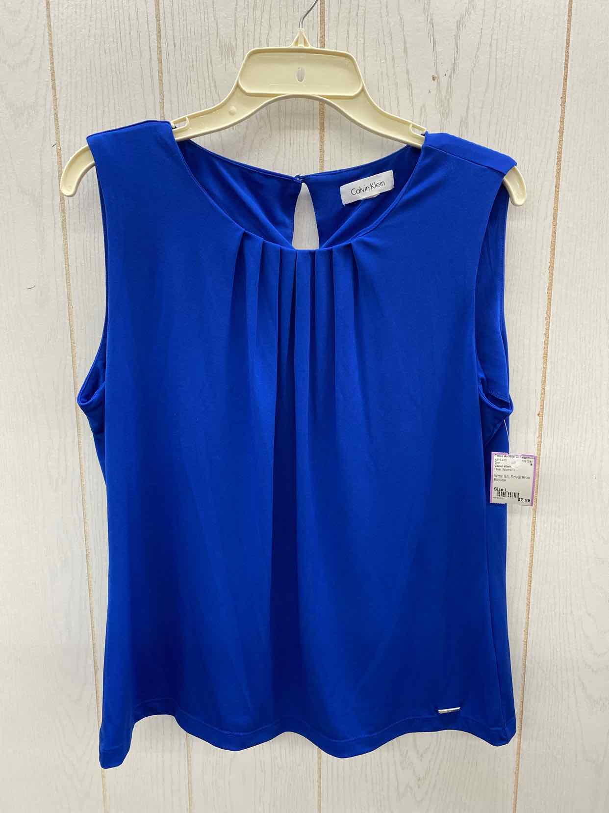 Calvin Klein Blue Womens Size L Shirt