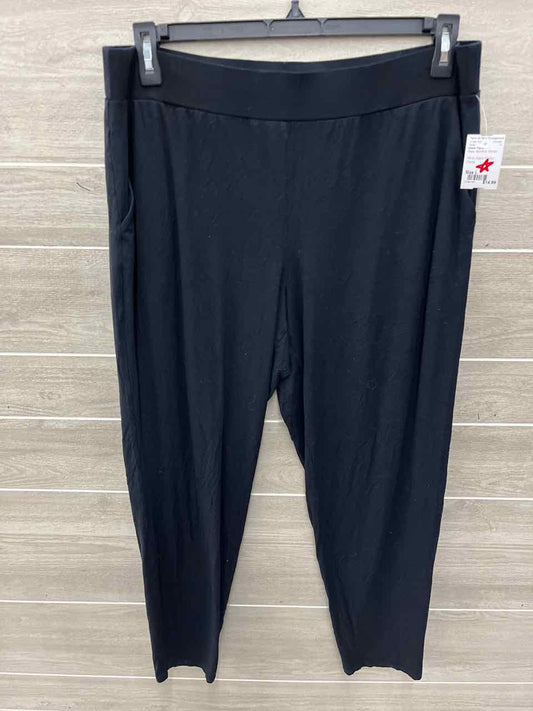 Eileen Fisher Size L Black Womens Pants