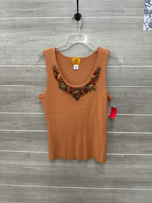 Ruby Rd. Orange Womens Women Size L Tank Top