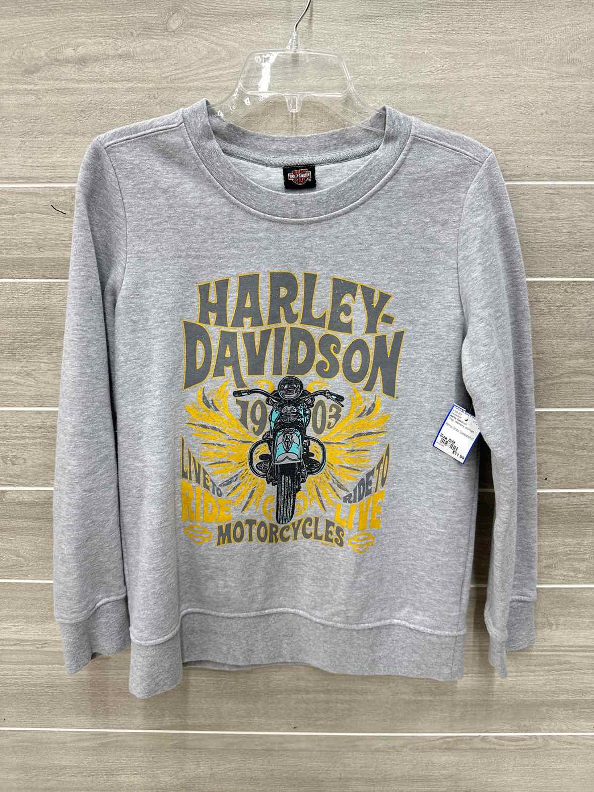 Harley Davidson Size S/M Gray Womens Sweatshirt