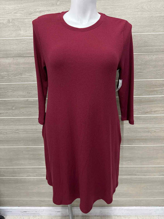 Time & Tru Burgundy Womens Women Size 12/14 Dress